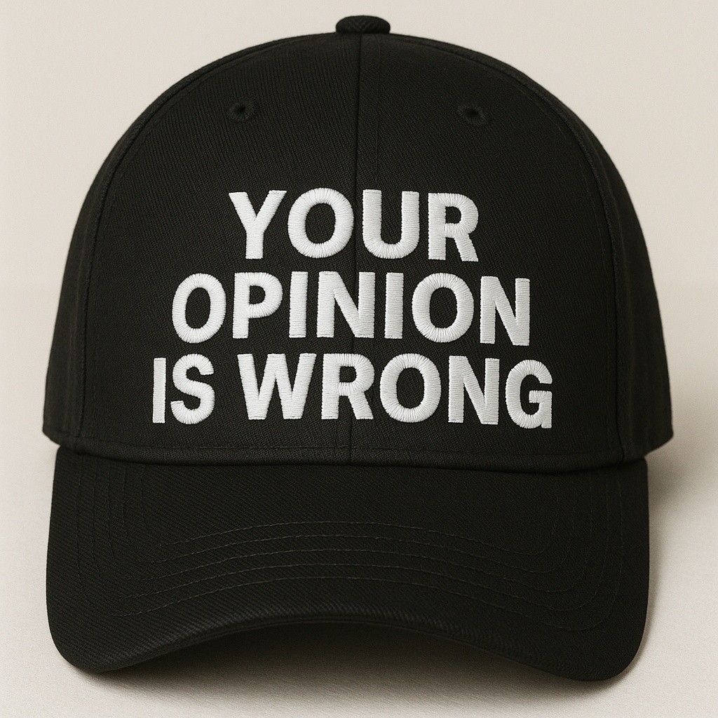 YOUR OPINION IS WRONG hat